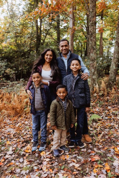 A picture of a family enjoying a pose along the Turkey wilderness Trail